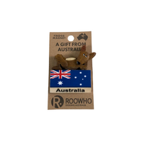 MAGNET WOODY'S KANGAROO LYING WITH AUSTRALIA FLAG (x12)