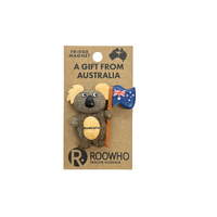 MAGNET WOODY'S KOALA STANDING HOLDING AUST FLAG (x12)