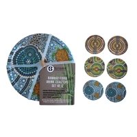 BAMBOO COASTERS, COLIN JONES SET OF 6