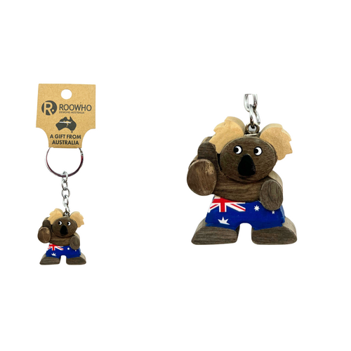 KEYCHAIN WOODY'S KOALA THUMBS UP AUSTRALIA (x12)