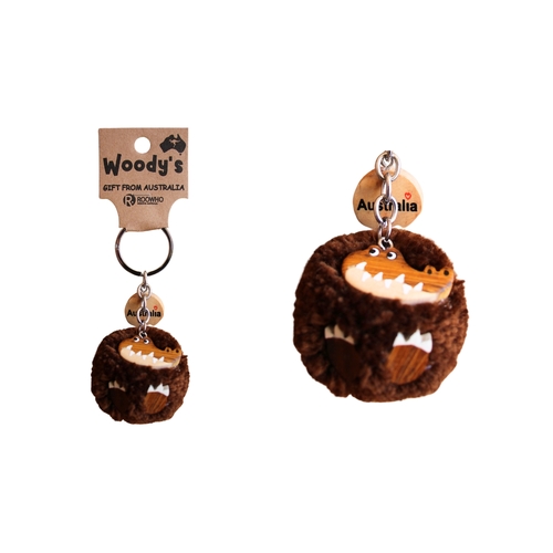 WOODY, KEYRING POM POM CROCODILE LARGE